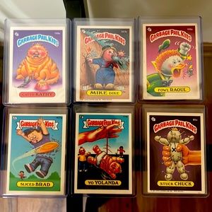Vintage 80’s Garbage Pail Kids trading cards 6 card lot.